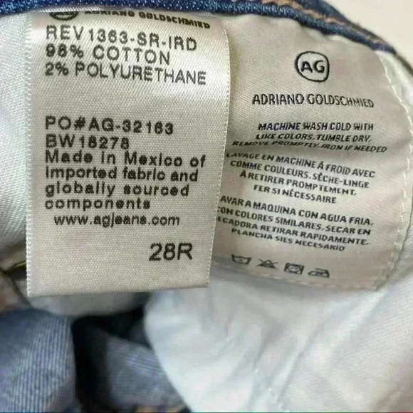 Ag Adriano Goldschmied the stilt crop cigarette crop distressed jeans denim - Picture 4 of 4